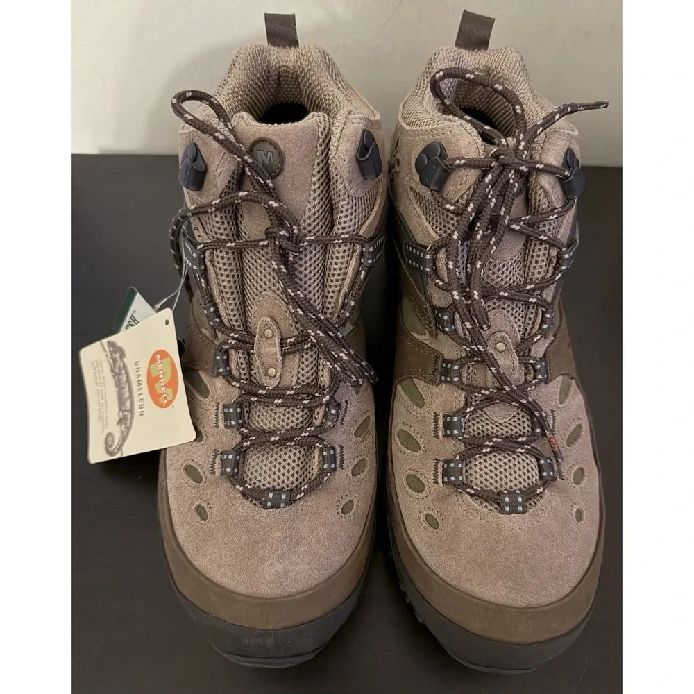 MERRELL Chameleon Arc Mid WP Hiking Trail Backpacking Boots Womens 9.5 Brown NWT